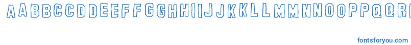 BanhartHollowErc2008 Font – Blue Fonts on White Background