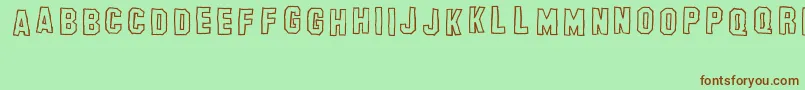 BanhartHollowErc2008 Font – Brown Fonts on Green Background