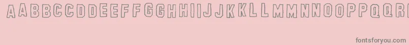 BanhartHollowErc2008 Font – Gray Fonts on Pink Background
