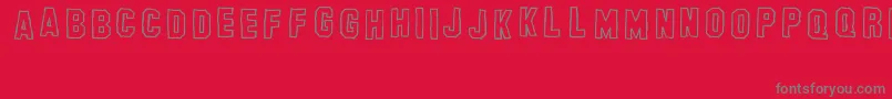 BanhartHollowErc2008 Font – Gray Fonts on Red Background