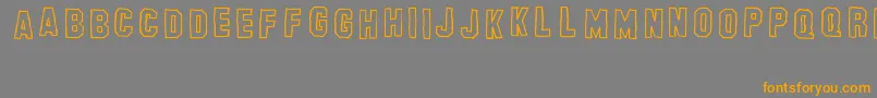 BanhartHollowErc2008 Font – Orange Fonts on Gray Background