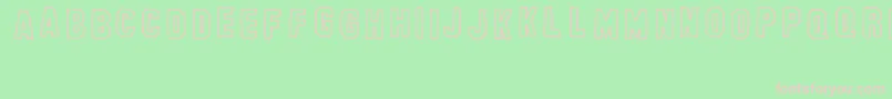 BanhartHollowErc2008 Font – Pink Fonts on Green Background