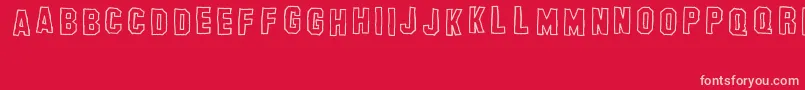 BanhartHollowErc2008 Font – Pink Fonts on Red Background