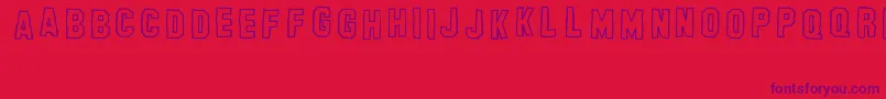 BanhartHollowErc2008 Font – Purple Fonts on Red Background