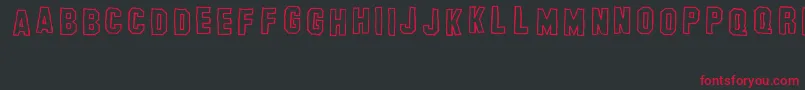 BanhartHollowErc2008 Font – Red Fonts on Black Background