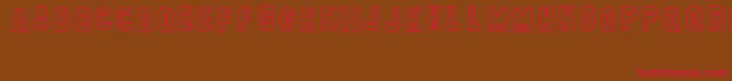 BanhartHollowErc2008 Font – Red Fonts on Brown Background
