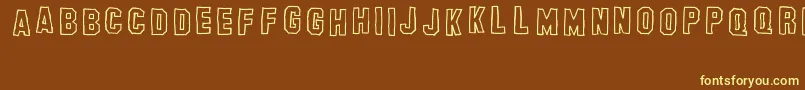 BanhartHollowErc2008 Font – Yellow Fonts on Brown Background