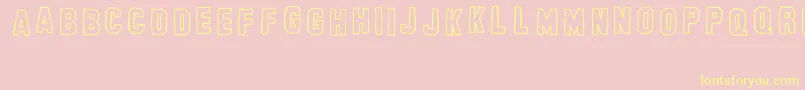 BanhartHollowErc2008 Font – Yellow Fonts on Pink Background