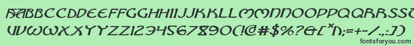 Brinathynei-fontti – mustat fontit vihreällä taustalla