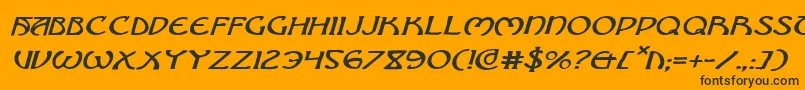 Brinathynei Font – Black Fonts on Orange Background