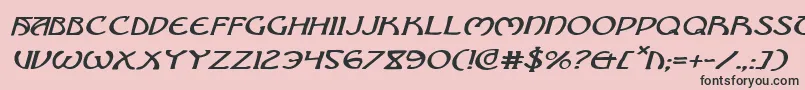 Brinathynei-Schriftart – Schwarze Schriften auf rosa Hintergrund