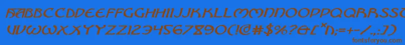 Brinathynei Font – Brown Fonts on Blue Background
