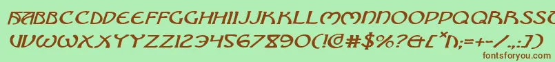 Brinathynei Font – Brown Fonts on Green Background