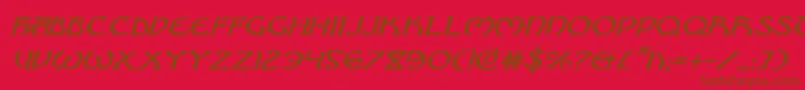 Brinathynei-fontti – ruskeat fontit punaisella taustalla