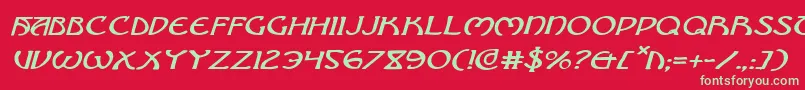 Brinathynei Font – Green Fonts on Red Background