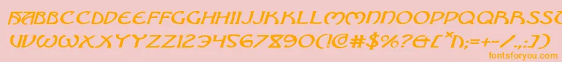 Brinathynei Font – Orange Fonts on Pink Background