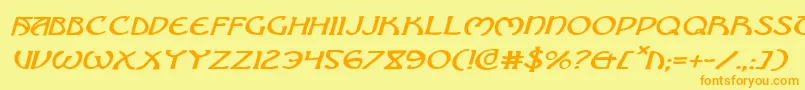 Brinathynei Font – Orange Fonts on Yellow Background