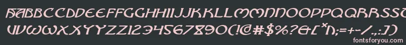 Brinathynei-fontti – vaaleanpunaiset fontit mustalla taustalla