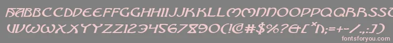 Brinathynei-fontti – vaaleanpunaiset fontit harmaalla taustalla
