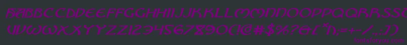 Шрифт Brinathynei – фиолетовые шрифты на чёрном фоне