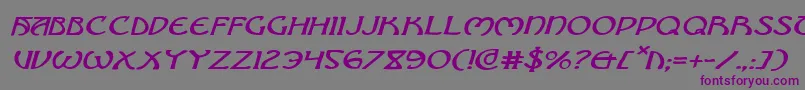 Brinathynei-Schriftart – Violette Schriften auf grauem Hintergrund