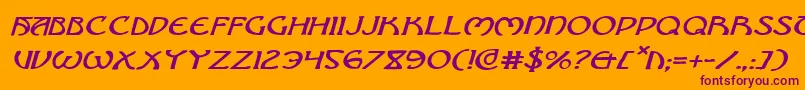 Brinathynei Font – Purple Fonts on Orange Background