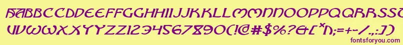 Brinathynei Font – Purple Fonts on Yellow Background