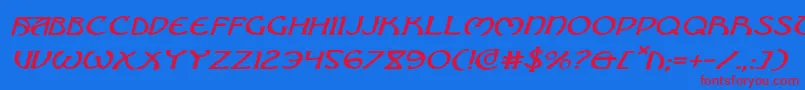 Шрифт Brinathynei – красные шрифты на синем фоне