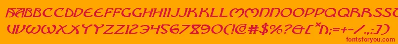 Brinathynei Font – Red Fonts on Orange Background