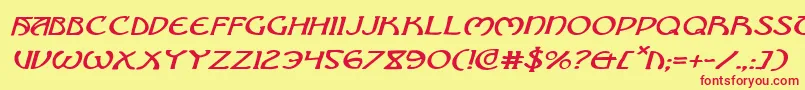 Brinathynei Font – Red Fonts on Yellow Background