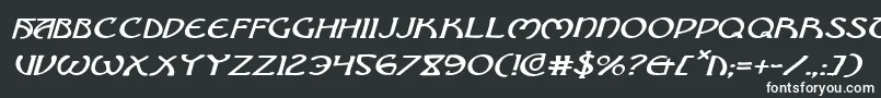 Brinathynei-fontti – valkoiset fontit mustalla taustalla