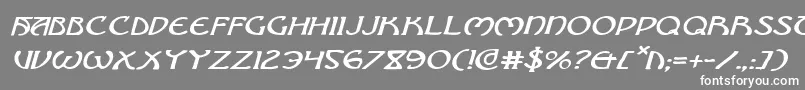 フォントBrinathynei – 灰色の背景に白い文字