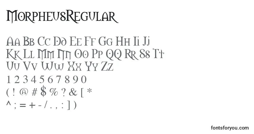 Шрифт MorpheusRegular – алфавит, цифры, специальные символы
