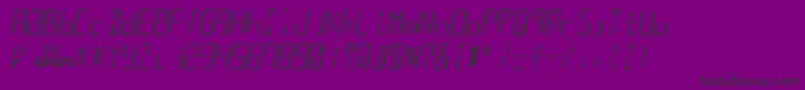 fuente Led16sgmnt2Italic – Fuentes Negras Sobre Fondo Morado