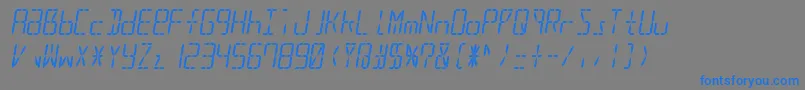 fuente Led16sgmnt2Italic – Fuentes Azules Sobre Fondo Gris