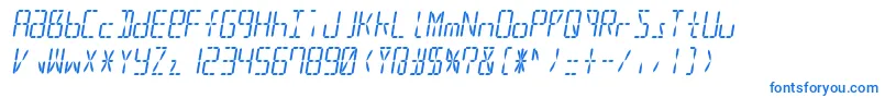 フォントLed16sgmnt2Italic – 青いフォント