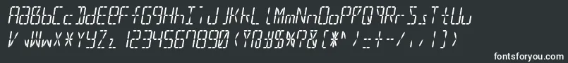 Шрифт Led16sgmnt2Italic – белые шрифты