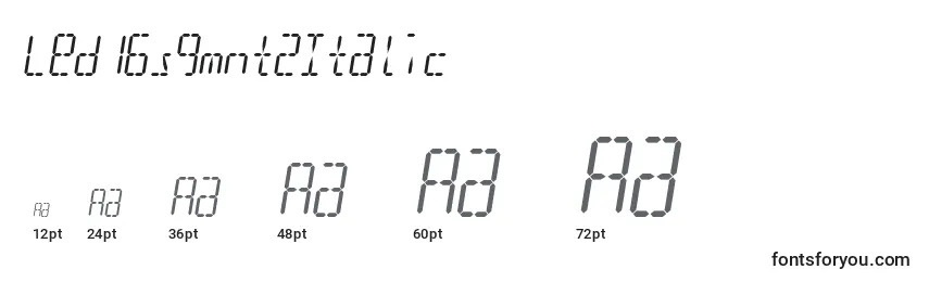 Размеры шрифта Led16sgmnt2Italic