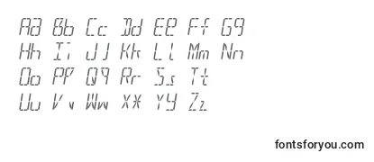 Überblick über die Schriftart Led16sgmnt2Italic