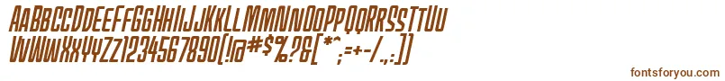 MecheffectsonebbItal Font – Brown Fonts on White Background