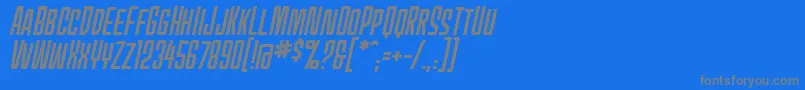 MecheffectsonebbItal-Schriftart – Graue Schriften auf blauem Hintergrund