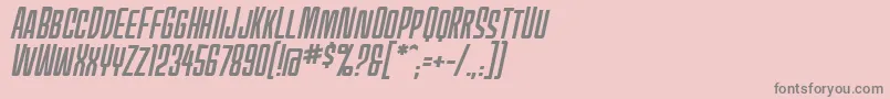MecheffectsonebbItal Font – Gray Fonts on Pink Background