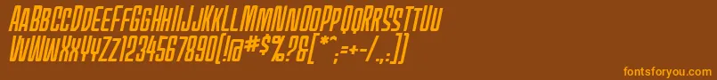 Police MecheffectsonebbItal – polices orange sur fond brun