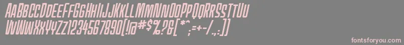 MecheffectsonebbItal Font – Pink Fonts on Gray Background