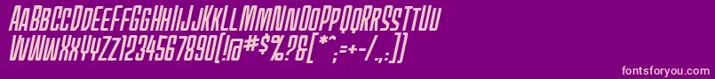 MecheffectsonebbItal Font – Pink Fonts on Purple Background