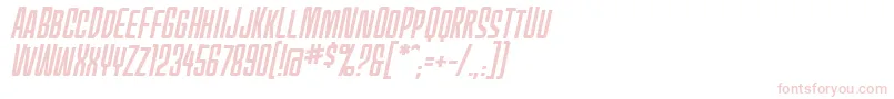 MecheffectsonebbItal Font – Pink Fonts on White Background