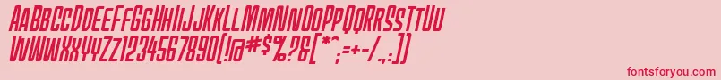 MecheffectsonebbItal Font – Red Fonts on Pink Background