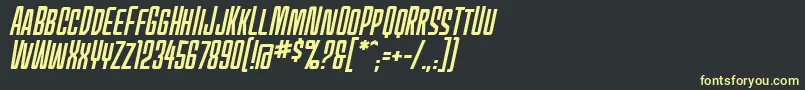 MecheffectsonebbItal Font – Yellow Fonts on Black Background