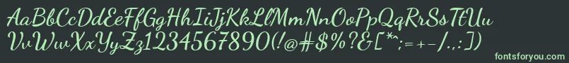 More about Dancingscript ffy Font Dancingscript ffy Font – Green Fonts on Black Background