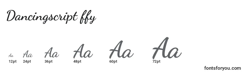 Размеры шрифта Dancingscript ffy